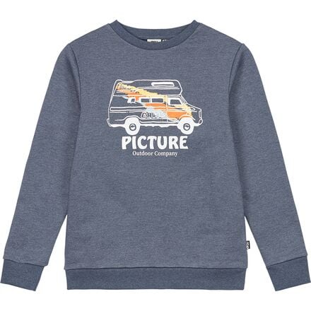 Picture Organic - Custom Van Crew Sweatshirt - Kids' - A Dark Blue Melange