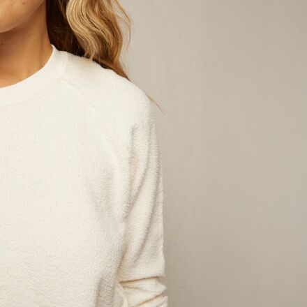 perfectwhitetee - Reverse Fleece Shrunken Crew Sweater - Women's