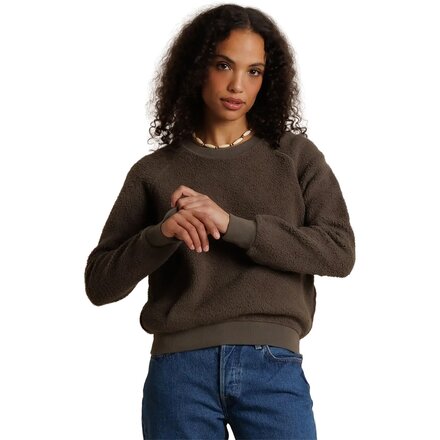 Ziggy Reverse Fleece Shrunken Crew Sweater - Women's