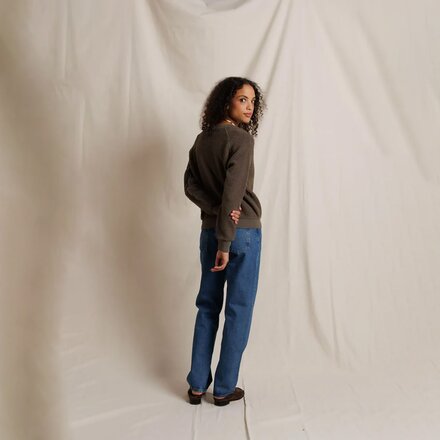 perfectwhitetee - Ziggy Reverse Fleece Shrunken Crew Sweater - Women's