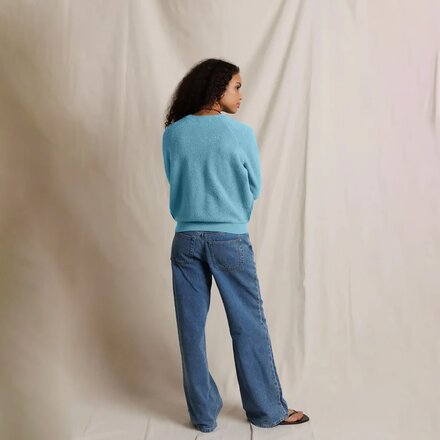 perfectwhitetee - Ziggy Reverse Fleece Shrunken Crew Sweater - Women's