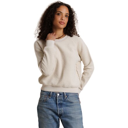 Ziggy Reverse Fleece Shrunken Crew Sweater - Women's