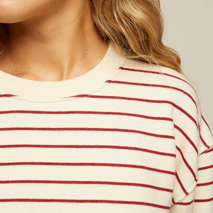 perfectwhitetee - Stripe French Terry Pullover Sweater - Women's