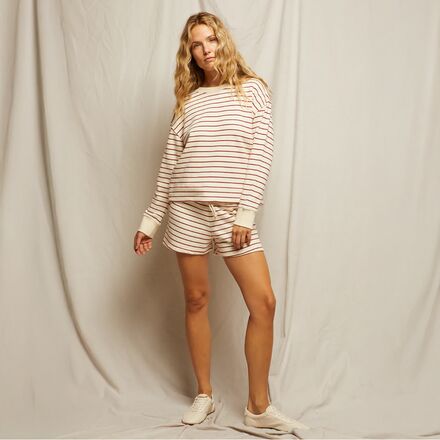 perfectwhitetee - Stripe French Terry Pullover Sweater - Women's