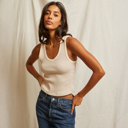 perfectwhitetee - Structured Rib Bra Friendly Tank Top - Women's