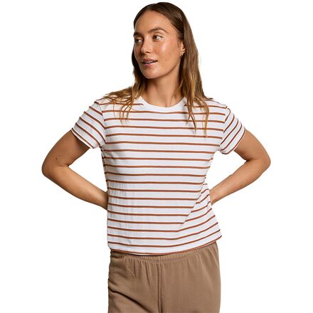 Everett Striped Boxy Jersey T-Shirt - Women's