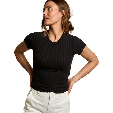 Suri Ribbed Crewneck T-Shirt - Women's