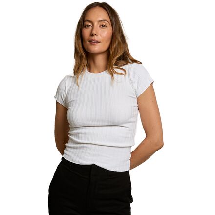 Suri Ribbed Crewneck T-Shirt - Women's