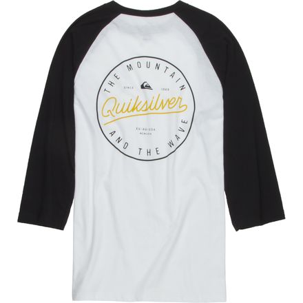 Quiksilver - Scriptville Raglan T-Shirt - 3/4-Sleeve - Men's