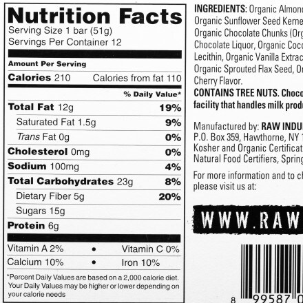 Raw Revolution - Organic Food Bar - 12 Bars