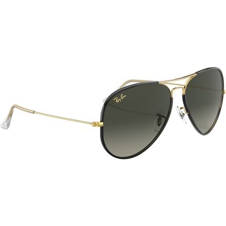 Ray-Ban - Aviator Large Metal Sunglasses - Black On Legend Gold/Grey Gradient