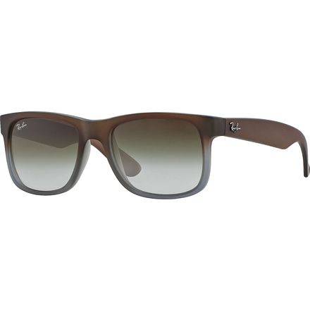 Ray-Ban - Justin Polarized Sunglasses - Rubber Brown On Grey