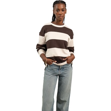 Richer Poorer - Beefy Stripe Cotton Pullover - Women's