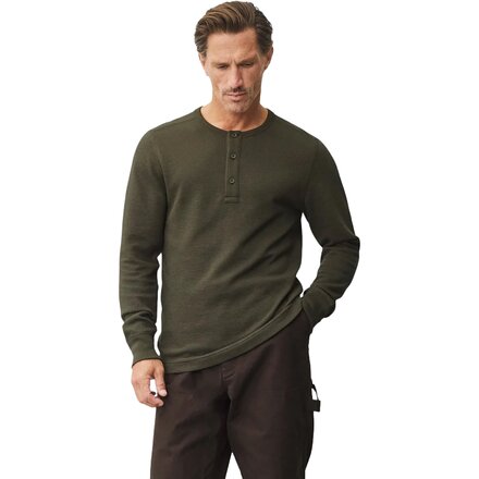 Lightweight Waffle Henley - Men's