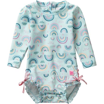 Ruffle Butts - One-Piece Rash Guard - Infant Girls' - Chase the Rainbow