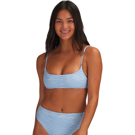 Rhythm - Wavey Bikini Crop Top - Women's - Blue Mist