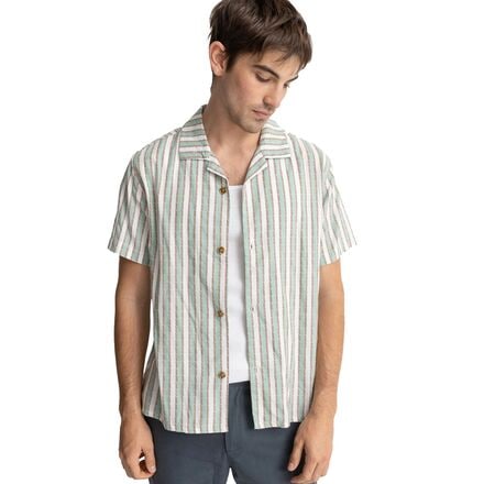 Rhythm - Vacation Stripe Short-Sleeve Shirt - Men's - Sea Green