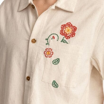 Rhythm - Flower Embroidery Short-Sleeve Shirt - Men's