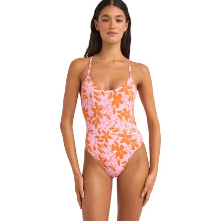 Bora Bora Floral Cross Back One-Piece Swimsuit - Women's