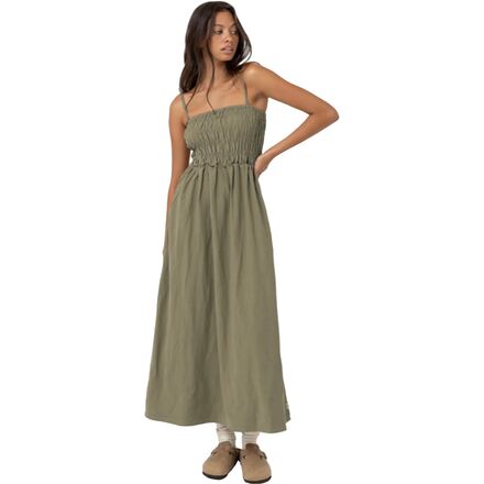 Classic Shirred Midi Dress - Women's