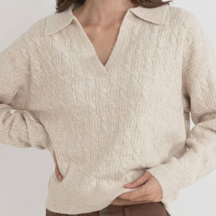 Rhythm - Lexie V-Neck Collared Jumper - Women's