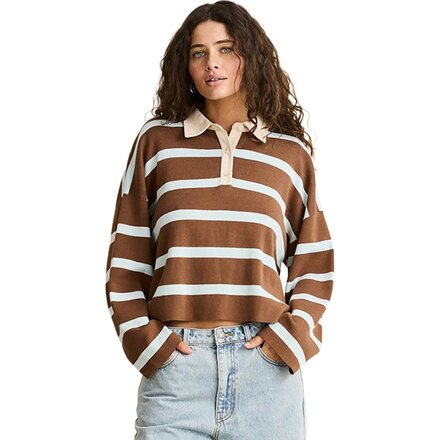 Rugby Polo Knit Sweater - Women's