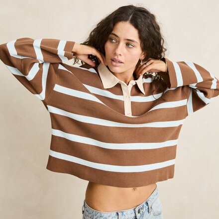 Rhythm - Rugby Polo Knit Sweater - Women's