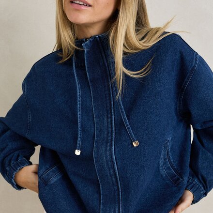 Rhythm - Juna Denim Funnel Jacket - Women's