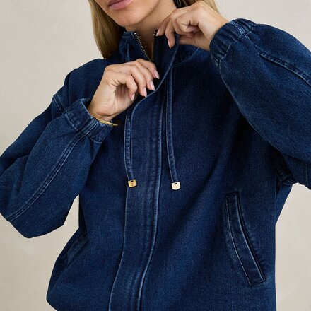 Rhythm - Juna Denim Funnel Jacket - Women's