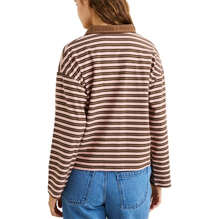 Rhythm - Stripe Jersey Long-Sleeve Rugby Polo - Women's