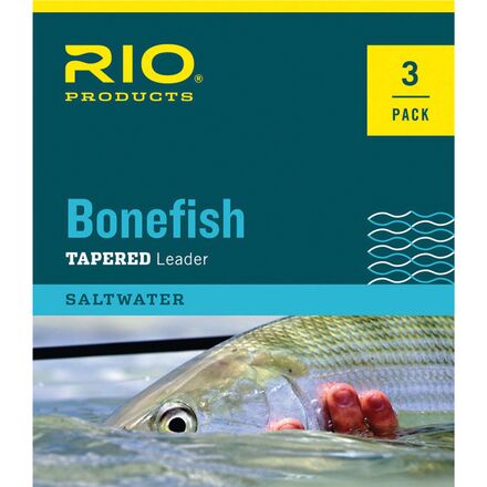 RIO - Bonefish 10ft Leader - 3 Pack - One Color