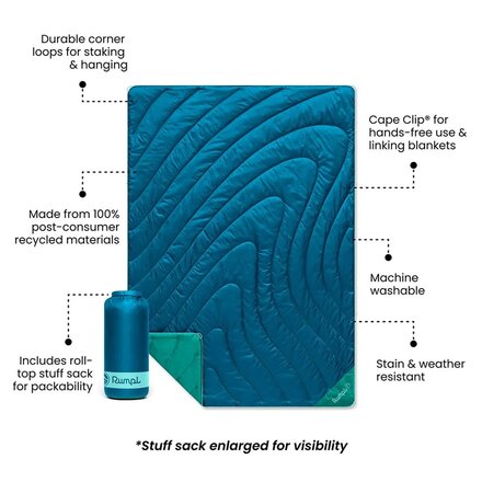 Rumpl - Original Puffy Solid 1-Person Blanket