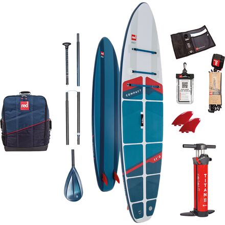 Red Paddle Co. - 11ft Red Compact SUP Package - 2022 - White/Blue