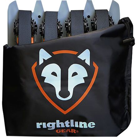 Rightline Gear - Ratchet Straps with Weatherproof Organizer - Black