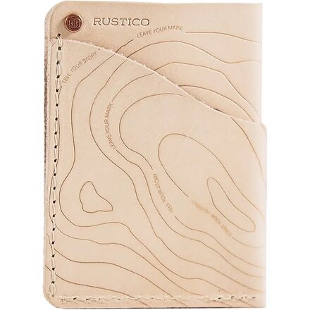 Rustico - Wave Leather Wallet Topo Design
