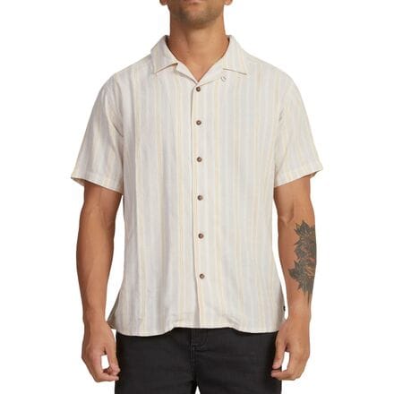 RVCA - Beat Stripe Short-Sleeve Shirt - Men's - Sand