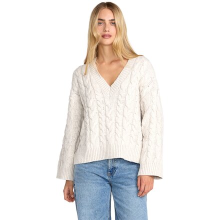 Cable V Neck Sweater - Women's