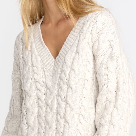 RVCA - Cable V Neck Sweater - Women's
