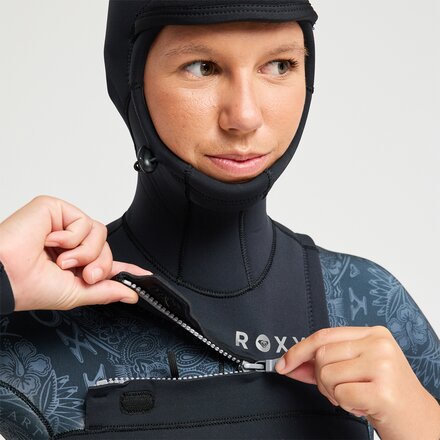Roxy - 5/4/3mm Swell Series Chest Zip Hooded Wetsuit - Women's