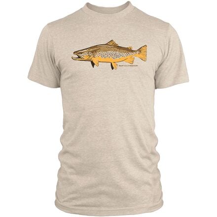 Rep Your Water - Artist's Reserve Brown Trout T-Shirt - Men's - Heather Dust