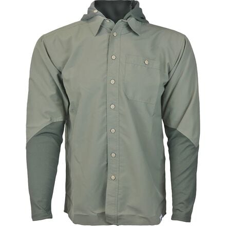 Rep Your Water - Hybrid Fishing Shirt - Men's - Olive/Gray