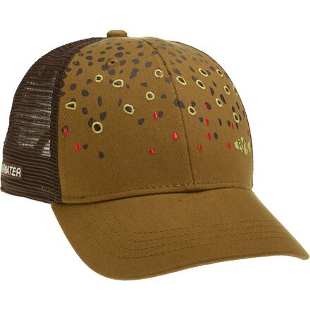 Rep Your Water - Brown Trout Skin Trucker Hat - Clay/Brown