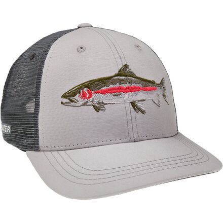 Rep Your Water - Mykiss Hat Standard Fit Trucker Hat - Light Gray/Dark Gray