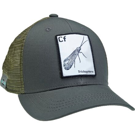 Rep Your Water - Periodic Caddis Trucker Hat - Gray/Green