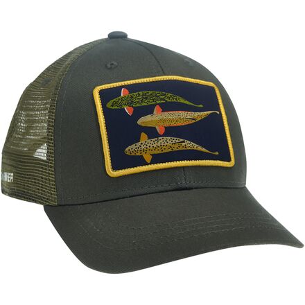 Rep Your Water - Silhouette Trio Standard Fit Trucker Hat - Green/Green