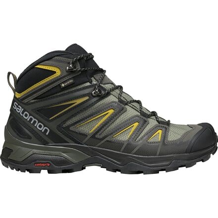 Salomon - X Ultra 3 Mid GTX Hiking Boot - Men's - Castor Gray/Black/Green Sulphur