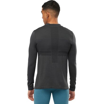 Salomon - Essential Wool Long-Sleeve Top - Men's - Black/Heather