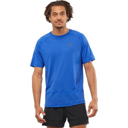 Salomon - Cross Run Short-Sleeve T-Shirt - Men's - Nautical Blue