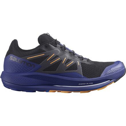Salomon - Pulsar Trail Running Shoe - Men's - Black/Clematis Blue/Blazing Orange
