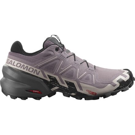 Salomon - Speedcross 6 Wide Trail Running Shoe - Women's - Moonscape/Black/Ashes of Roses